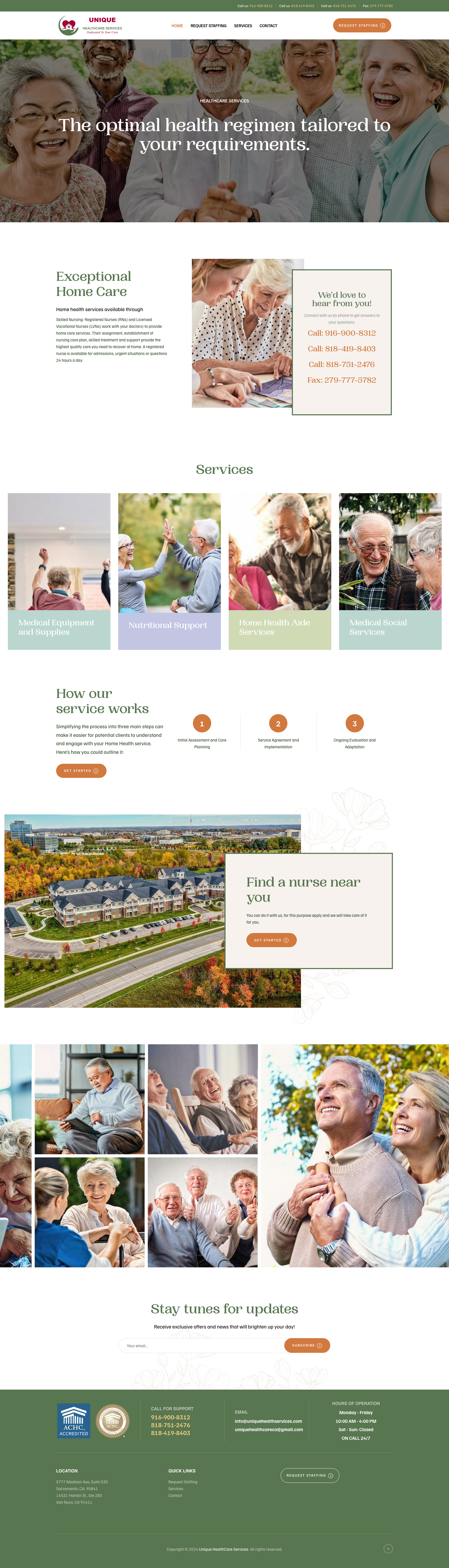 Unique Health Services – A Platform for Home Medical Care Services